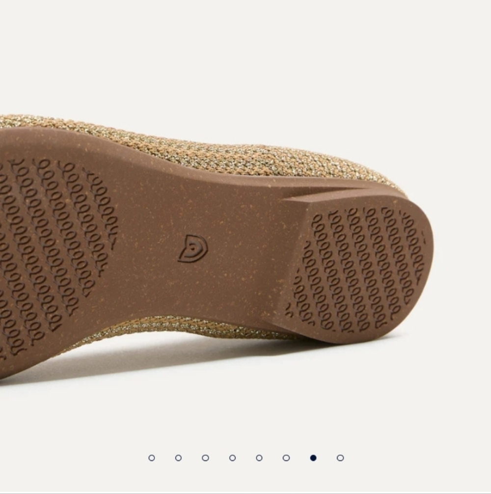 Rothy's The Point II Flats In Gold Stripe - Picture 6 of 16